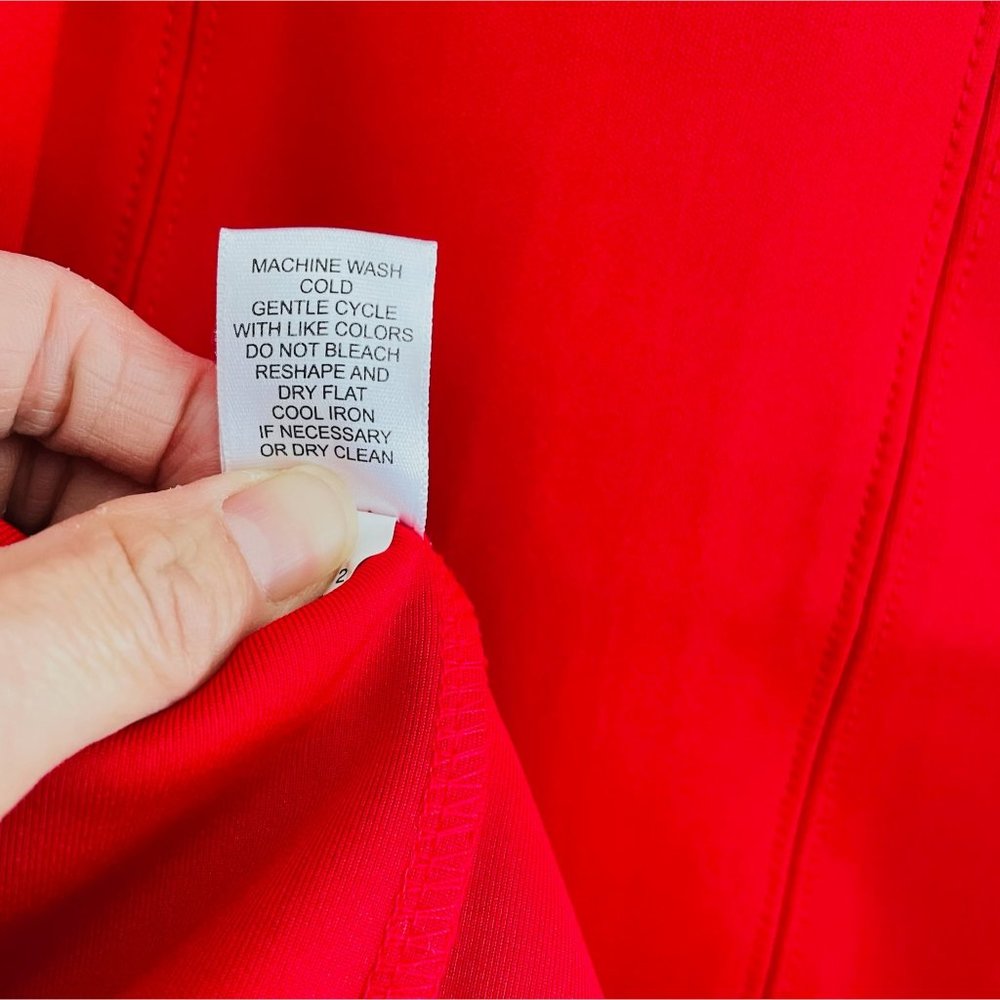 SPENSE Womens Red Sleeveless Gold Zipper Dress  Size: 12 fits like a 10 - Picture 5 of 6